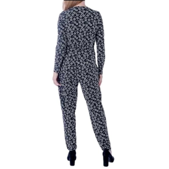 NEW Mr. Max Black & White Brazil Knit Stretch Jumpsuit Size 2X plus size bin 2J - Picture 3 of 4